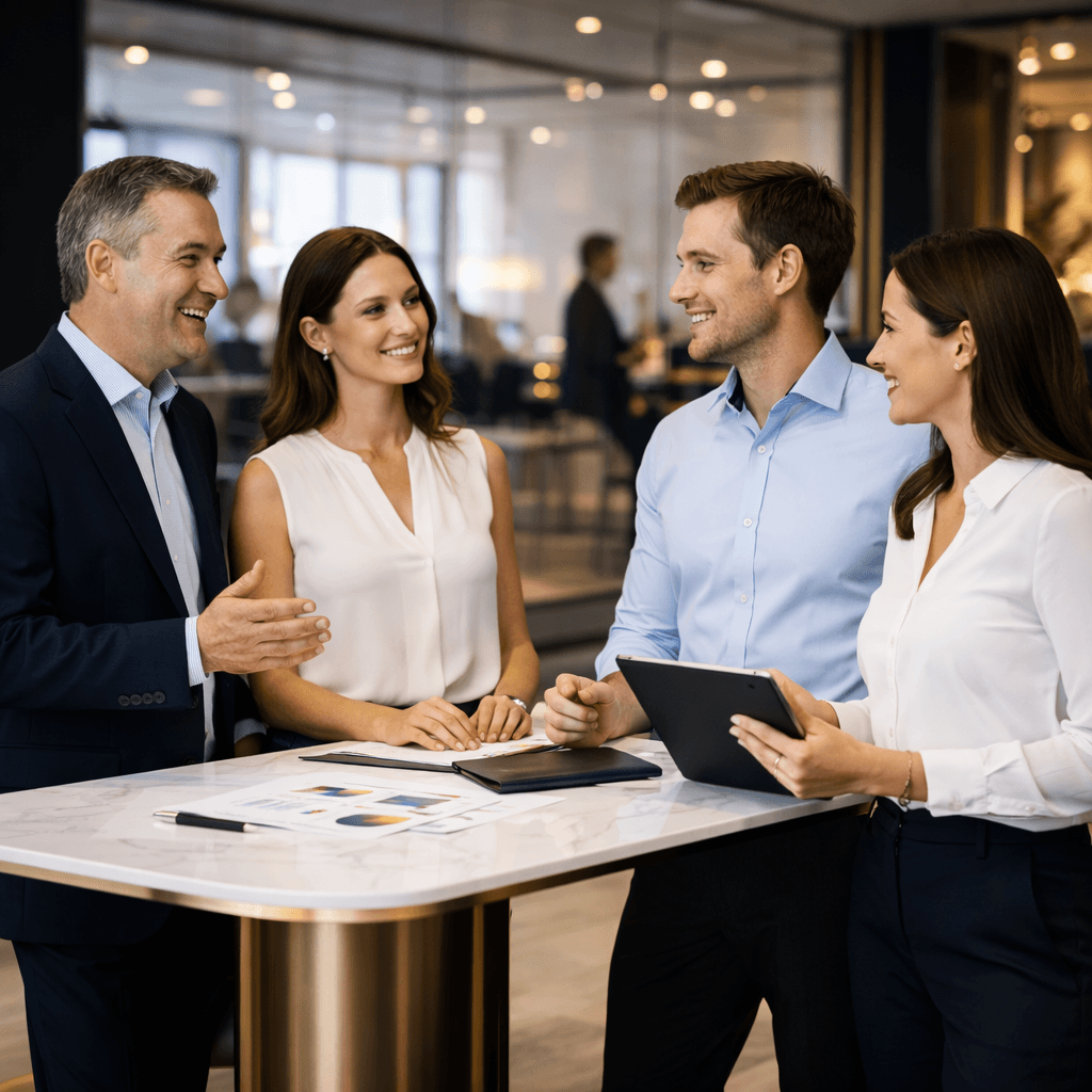 Professional audit workspace with modern technology